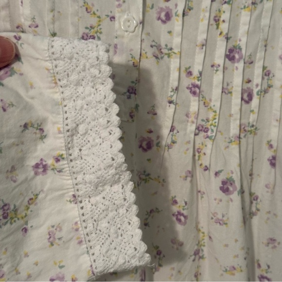 The 1 for U Floral White Nightgown XXXL cotton lace ruffle long - Picture 6 of 6